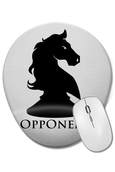 BASKI DÜNYASI Mouse Pad oval Opponent TRIII cu suport pentru încheietura mâinii
