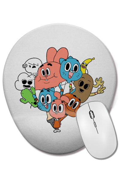 BASKI DÜNYASI Tampă de mouse ovală The Amazing World Of Gumball cu suport pen...