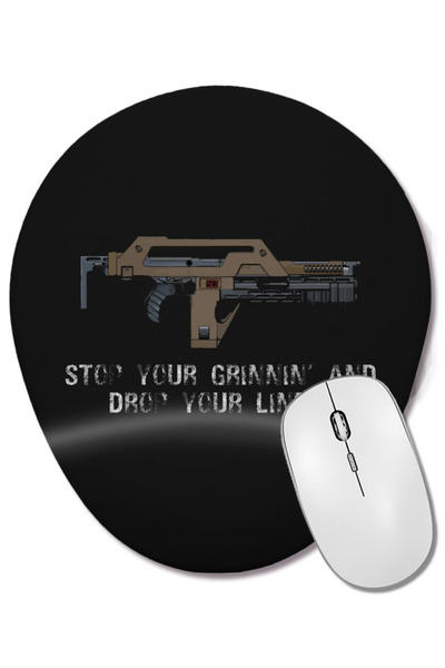 BASKI DÜNYASI Oval Mouse Pad cu suport pentru încheietura mâinii, cu motiv Al...
