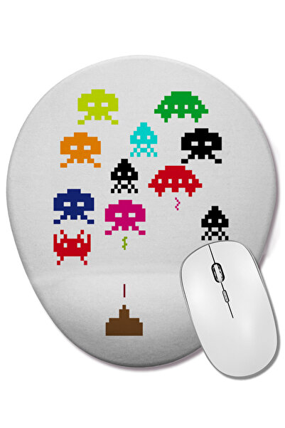 BASKI DÜNYASI Mouse Pad oval Atari Galaxia cu suport pentru încheietura mâinii