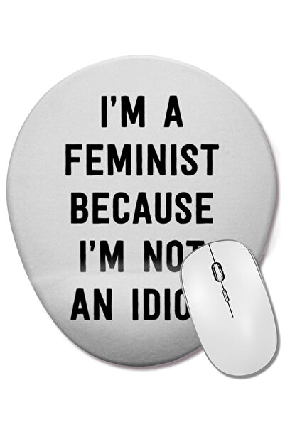 BASKI DÜNYASI Φεμινιστικό καλέστερο, όχι ηλίθιος, οβάλ ποντίκι με υποστήριξη ...