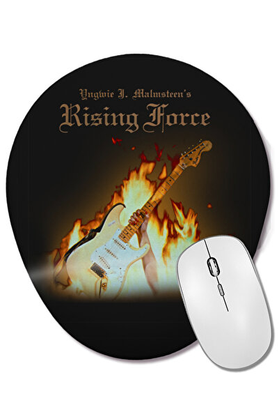 BASKI DÜNYASI Yngwie Malmsteen Rising Force Cover Οβάλ ποντίκι με υποστήριξη ...