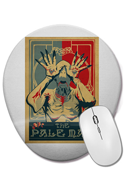 BASKI DÜNYASI Mouse Pad oval The Pale Man cu suport pentru încheietura mâinii