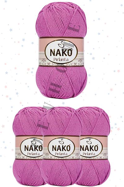 devhome Nako Diamond Hand Knitting Yarn Amigurumi Yarn 4 Pieces Mixed Colors 225 Meters 100% Premium Micro Acrylic