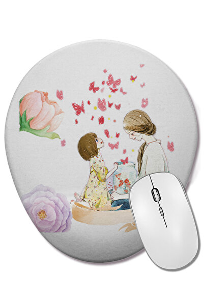 BASKI DÜNYASI Cadou pentru Ziua Mamei 0008 Mouse Pad oval cu suport pentru în...