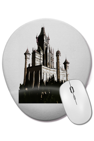 BASKI DÜNYASI Οβάλ ποντίκι ποντικοπληκτήρα Castelo Medieval με στήριγμα καρπού