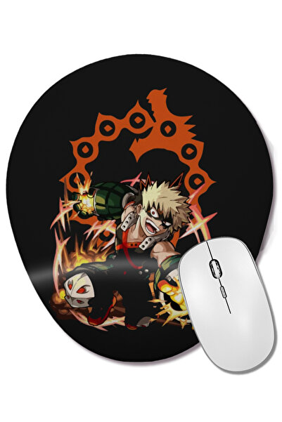 BASKI DÜNYASI Mouse Pad oval Bakugou Anger Sin cu suport pentru încheietura m...