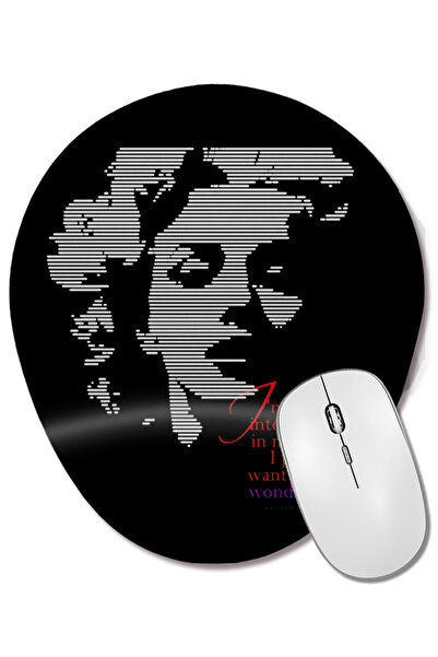 BASKI DÜNYASI Mouse Pad oval cu suport pentru încheietura mâinii Marilyn