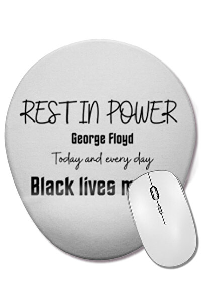 BASKI DÜNYASI Repose în pace Ma'Khia Bryant, Black Lives Matter, mouse pad oval cu suport pentru încheietura mâinii