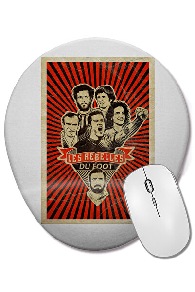 BASKI DÜNYASI Rebeldes Do Futebol Бяла подложка за китката Овална подложка за...