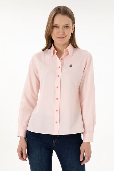 U.S. Polo Assn. Γυναικείο μακρυμάνικο πουκάμισο Salmon Basic 50297002 -VR047