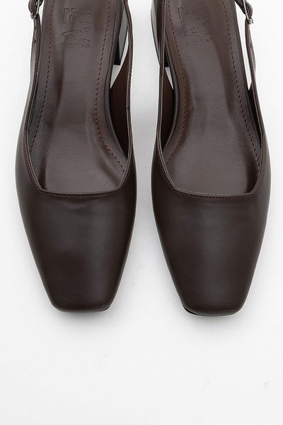 LuviShoes Dámské boty na podpatku STATE Brown Skin