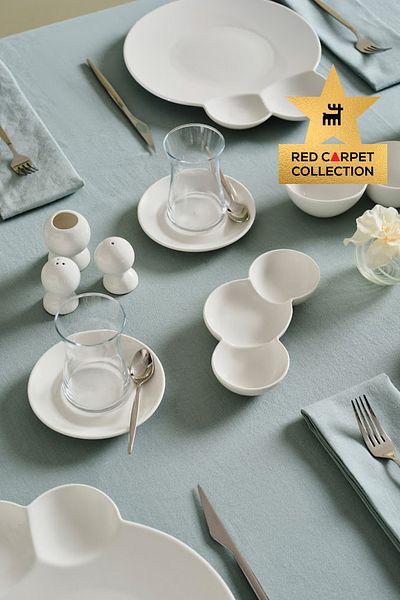 Karaca Red Carpet Collection Stream Bone Blow 26 Pieces Breakfast Set for 6