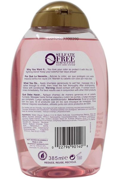 OGX ogx, Shampoo, Fade Defying+ Orchid Oil, With Uva/Uvb Filters, 385ml