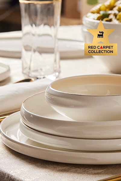 Karaca Red Carpet Collection Streamline Sunset Porselen 59 Parça 12 Kişilik Yemek Takımı Gold