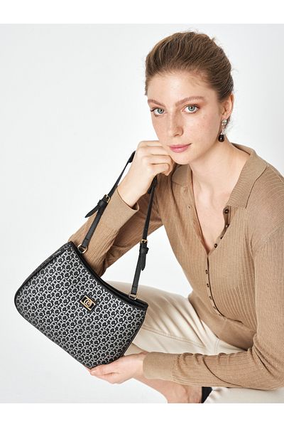 Pierre Cardin Geantă neagră de umăr pentru femei 05PO25Y2012