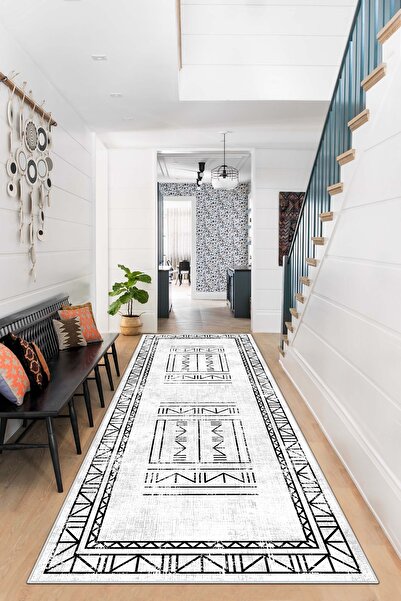 West Home Stain Resistant Modern Cut Kitchen Runner with Washable and Non-Slip Base - Carpet Runner