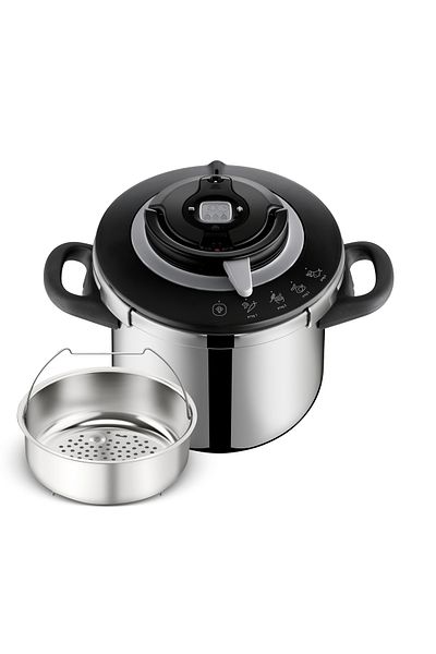 TEFAL Clipso+ CHEF 8L | Pressure Cooker | 4 Cooking Programs | Fast Cooking | One-Handed Lid | P4551431