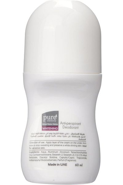 PURE BEAUTY Pure Beauty Whitening Antiperspirant Deodorant Roll-On (Lightly Scented) - 60 ml
