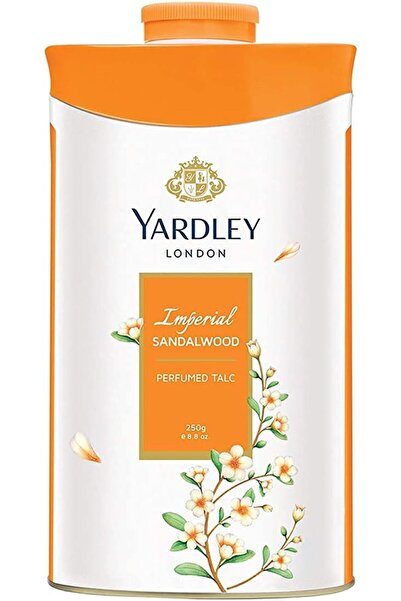 YARDLEY بودرة الجسم لندن إمبريال تالك المعطرة برائحة خشب الصندل، رائحة زهرية منعشة، تدوم طوال اليوم، 25 مل