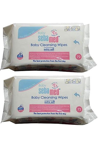 Sebamed Baby Wet Wipes 72 Pieces, 2 Pack
