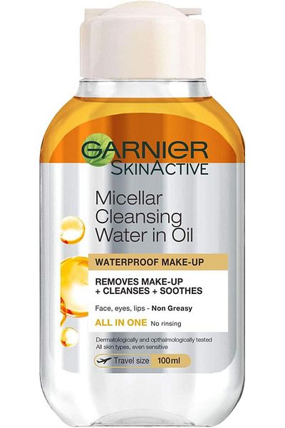 Garnier منظف ميسيلار غارنييه سكين أكتيف المائي المنظف بالزيت 100 مل منظف ميسيلار غارنييه المقاوم للماء