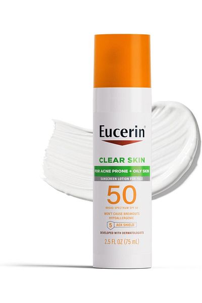 Eucerin Sun Oil Control SPF 50 Face Sunscreen Lotion with Oil Absorbing Minerals, 2.5 Fl Oz