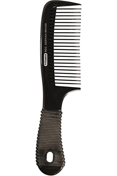 TİTANİA تيتانيا مشط شعر مع مسكة مطاطية أسود - موديل 1812/2