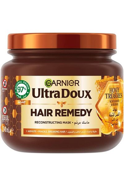 Garnier قناع غارنييه ألترا دوكس لإعادة بناء الشعر التالف بفوائد العسل 340 مل
