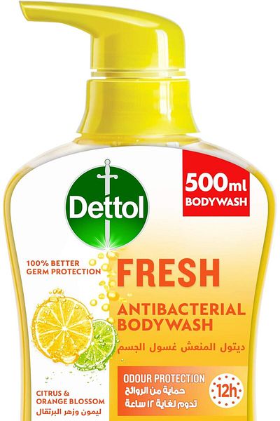 Dettol Fresh Shower Gel & Body Wash, Citrus & Orange Blossom Fragrance for Effective Germ Protection