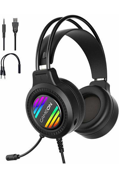GAMEON Raven strike RGB Gaming Headset with 50mm Drivers, PS4/PS5/XBOX ONE/PC, USB+3.5mm, Omnidirect