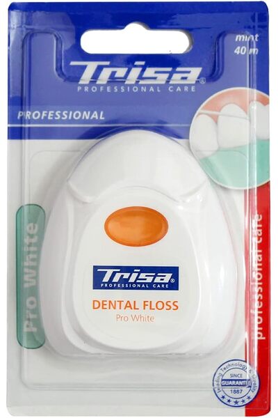 Trisa Dental Floss Profesional Pro--white (MINT) 40m (000031) --- Dental Floss Teresa 40m Dental Floss
