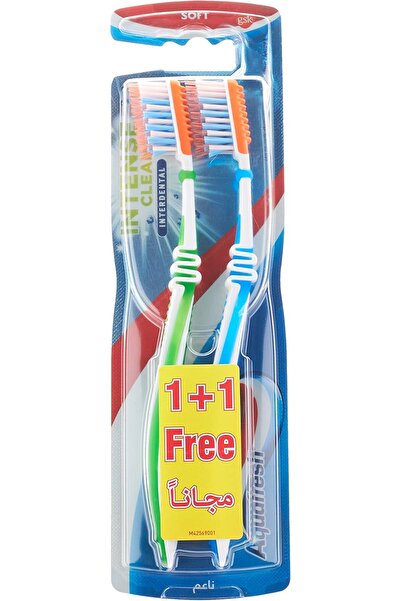 Aquafresh فرشاة أسنان ناعمة لتنظيف الأسنان المكثفة عبوة مزدوجة (1+1)، متعددة ...