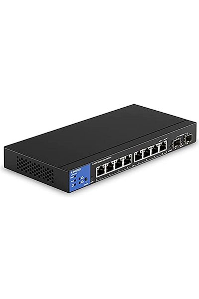 Linksys LGS310MPC 8 منافذ جيجابت (8 Poe- 110 W) و 2 × 1G Sfp مُدارة