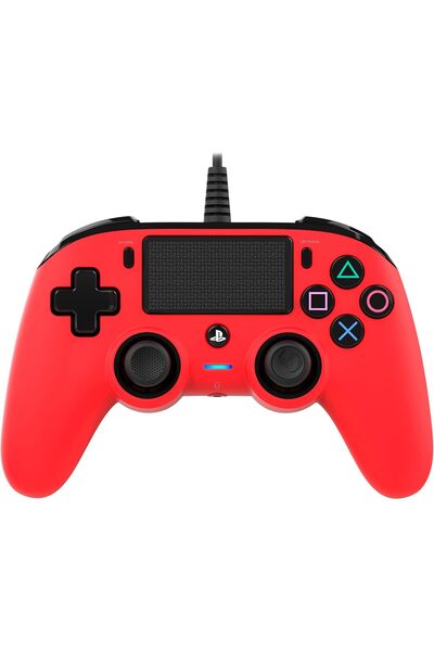Nacon وحدة تحكم سلكية مدمجة لجهاز بلاي ستيشن 4 - أحمر (Ps4)