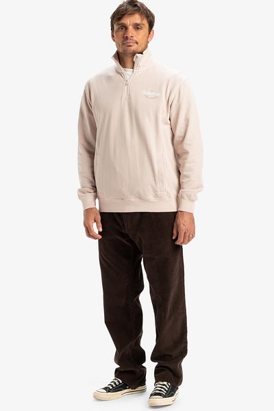 Quiksilver Herren-Sweatshirt mit Stehkragen – Baumwoll-Polyester-Mischung, gebürstetes Gewebe