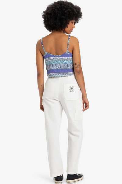 Quiksilver EQWNP03058-WBK0 - Pantaloni albi alb de zăpadă