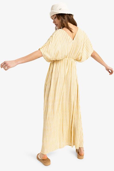 Roxy Maxi Dress for Women. Features Include:, Fabric: Crinkle Viscose Fabric [130 G/M2], Fit: