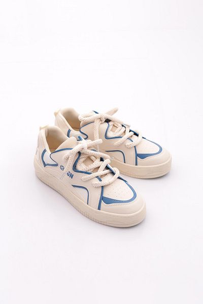 DGN Blue Thick Sole Daily Lace-Up Women's Sneaker