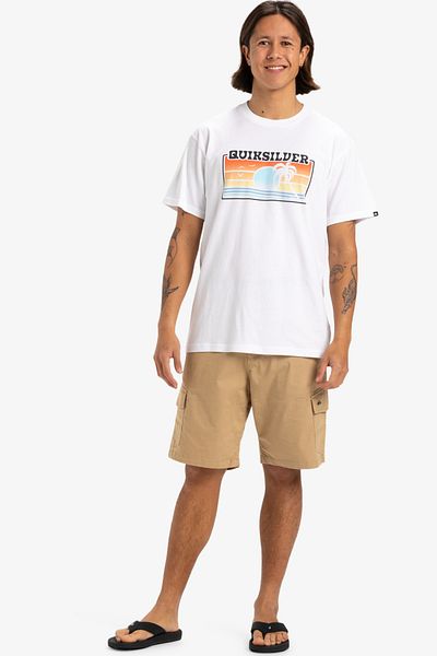 Quiksilver Ανδρικό μπλουζάκι με κοντό μανίκι. Φιγούρες περιλαμβάνονται:, Συλλογή: Συλλογή Sportsline, Fabri