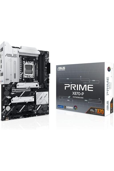 ASUS Prime X870-P Motherboard Socket AM5 (AMD, ATX, PCIe 5.0, DDR5, 14+2+1 Po...