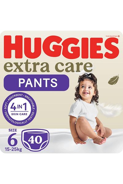 Huggies Extra Care Pants Size 6 Value Pack 40 Diaper Pants