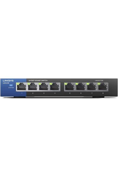 Linksys LGS108 Switch 8-Port Desktop Business Gigabit
