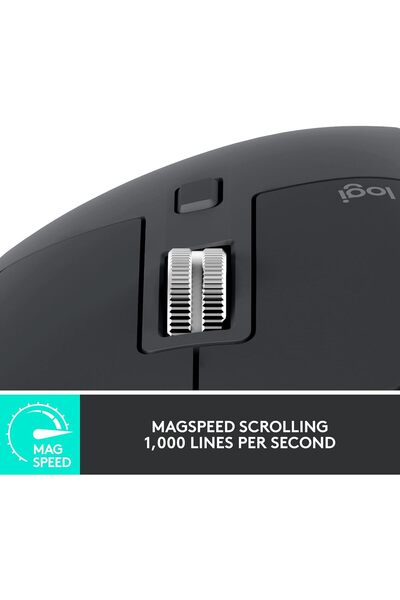 logitech MX Master 3S Wireless Performance Mouse, Ultra-Fast Scrolling, 8K dpi, Glass Tracking, Sile