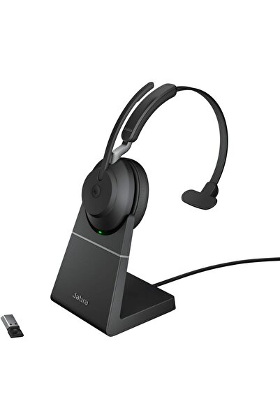 Jabra Evolve2 65 Wireless PC Headset mit Ladestation – Noise Cancelling Micro...