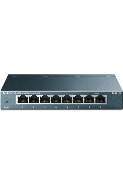 TP-LINK TL-SG108 | 8 Port Gigabit Unmanaged Ethernet Network Switch, Ethernet Splitter | Plug & Play
