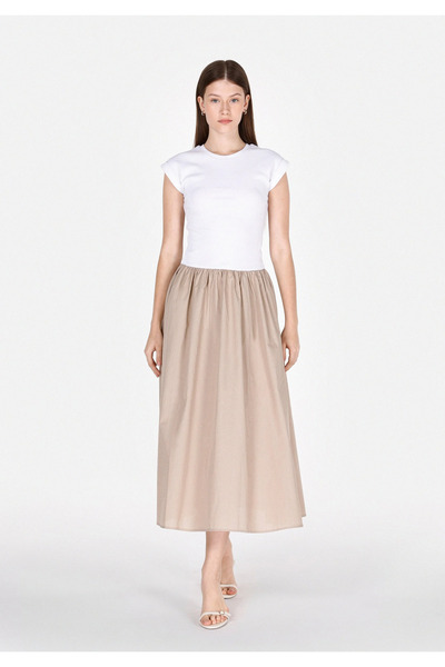 Colin's Rochie albă cu mânecă scurtă pentru femei, cu croială normală, Cl 1073569