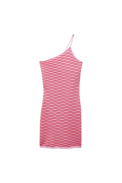 MANGO Woman Παστέλ ροζ γυναικείο φόρεμα 67099227