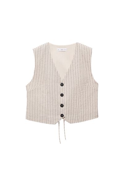 MANGO Woman Kirik White Girl's Vest 67066023