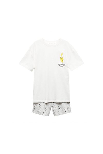MANGO Chlapecký kovový šedý pyžamový set 67036743